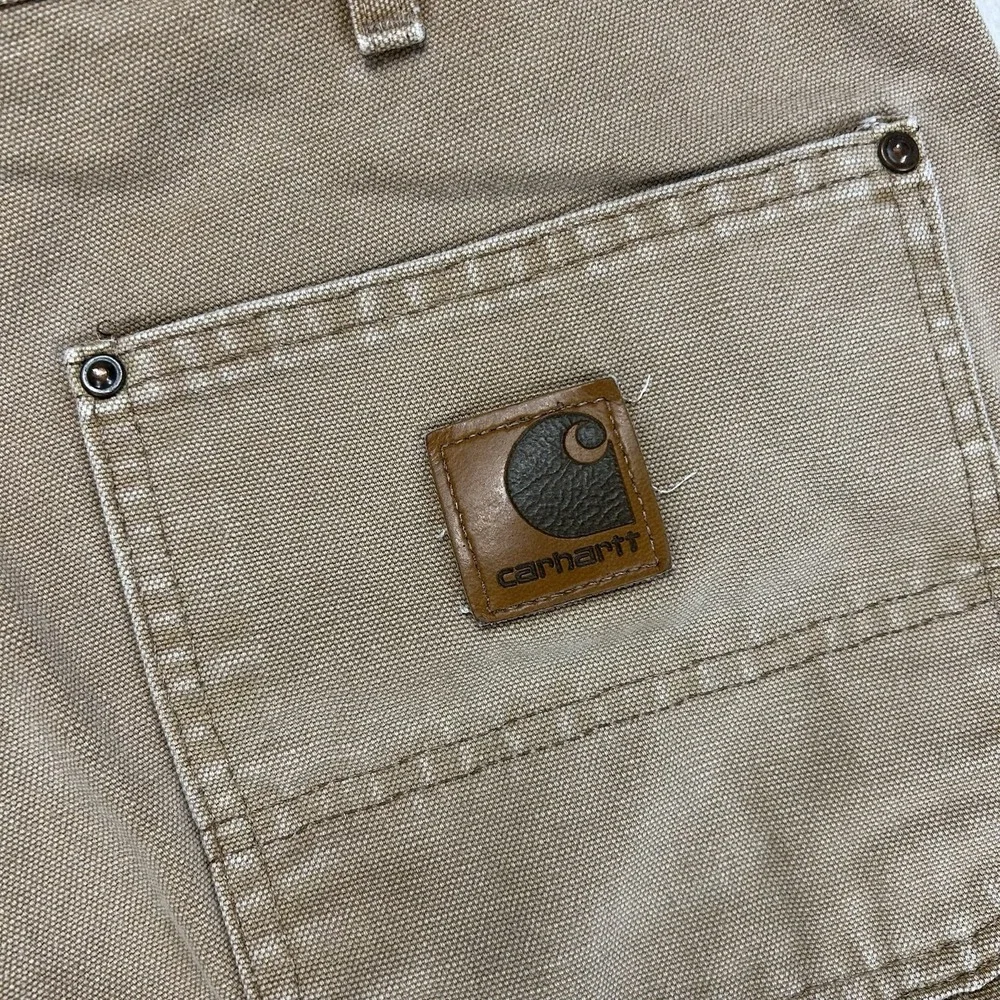 Vintage Carhartt Double Knee Carpenter Work Shorts B80 Brown 36 Made In USA